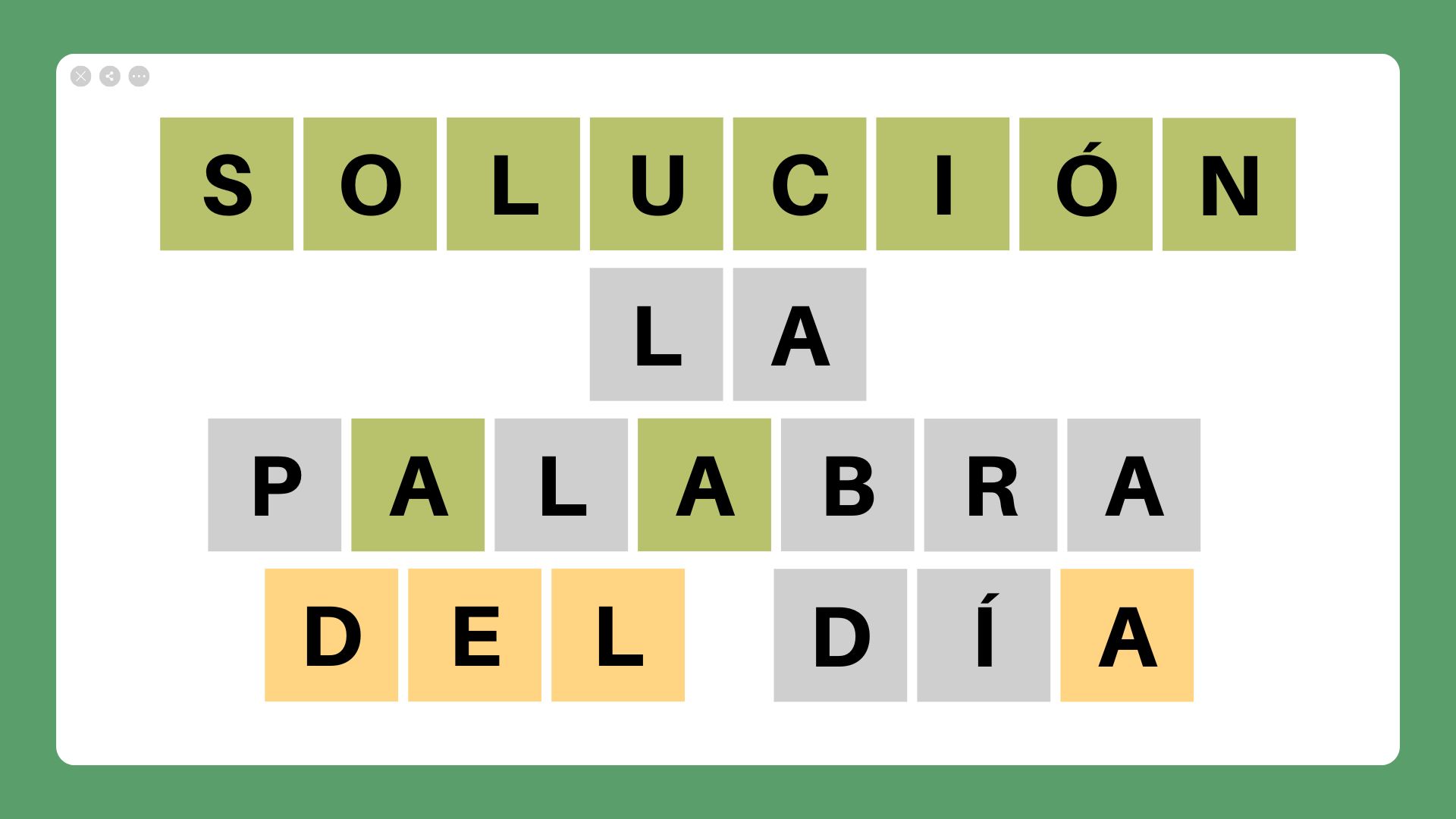 solucion a la palabra del día de hoy